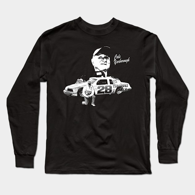 Cale Yarborough Black And White Long Sleeve T-Shirt by caravalo